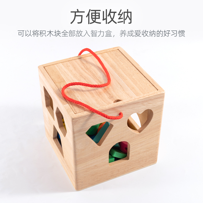 宝宝积木拼装益智玩具1一2岁婴儿童形状配对启蒙氏幼儿早教大颗粒 - 图3