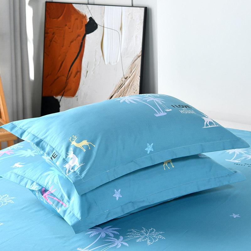 100纯棉枕套一对学生单人枕48x74cm大号枕芯套全棉枕皮宽边信封式