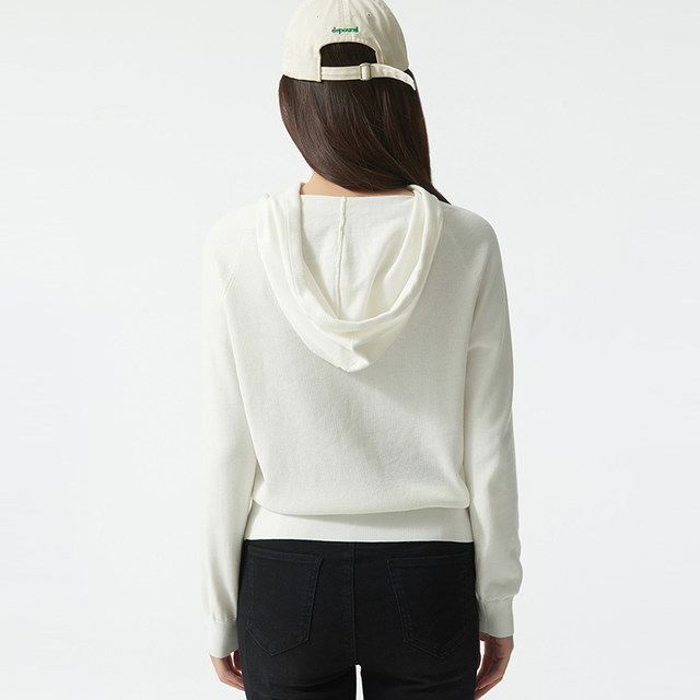 Background simple striped hooded long-sleeved sweater