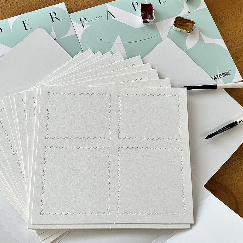 遵爵票根全棉水彩纸300g细纹水彩画纸美术生专用带锯齿异型马克笔纸油画棒彩铅本尊爵纯棉邮票型空白画纸,淘宝优惠券,粉丝福利购,淘宝优惠卷