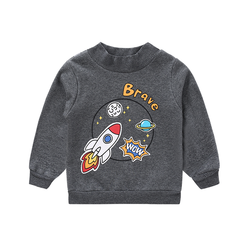 宝宝高领卫衣加绒秋冬