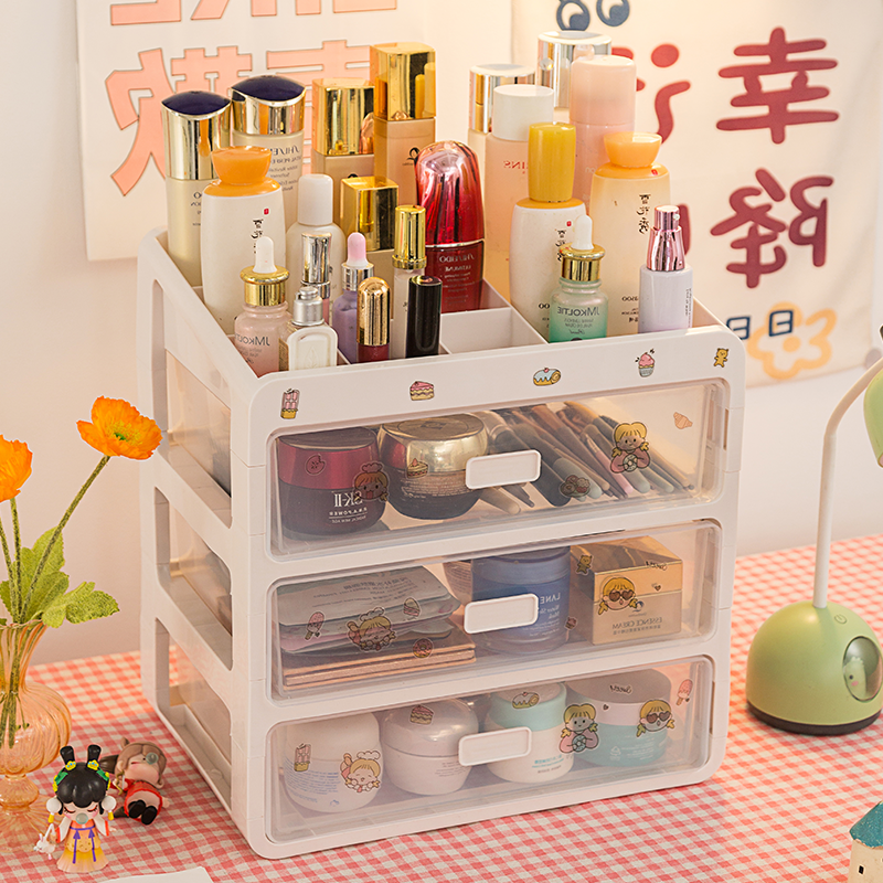 桌面抽屉式大容量桌上学生收纳盒 sivass希维思书桌收纳置物架