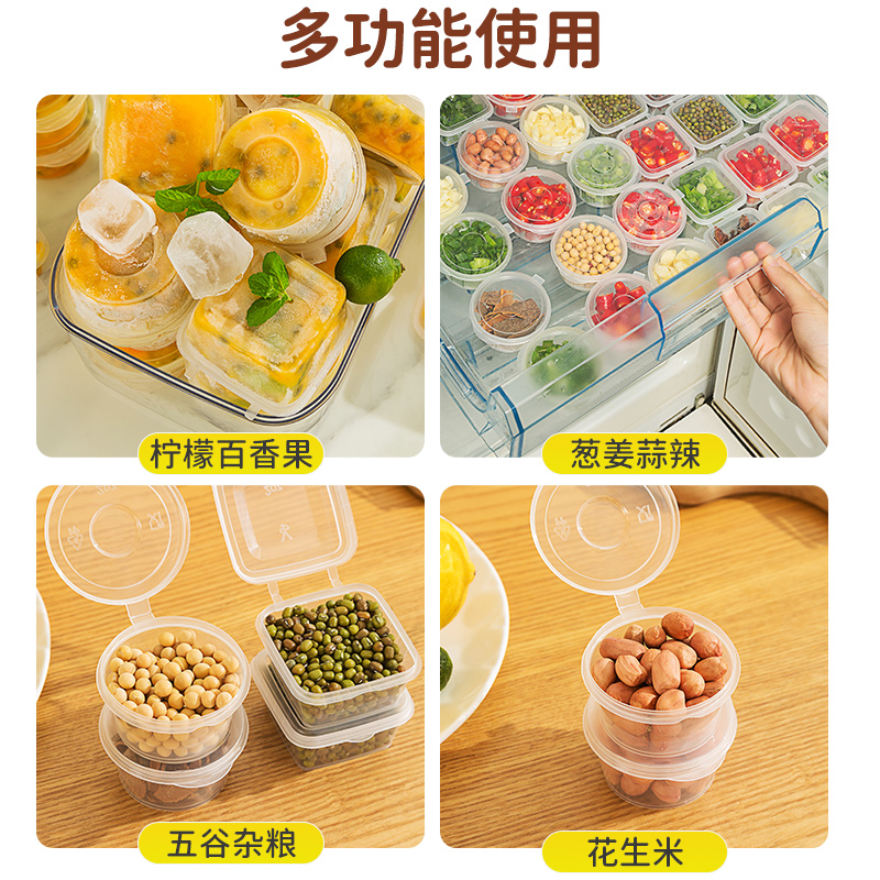 小盒子食品级百香果分装保鲜盒柠檬密封专用冰箱迷你冷冻收纳分格 - 图2