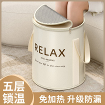 Cream Wind Bubble Feet Bag Home Autumn Winter Days Foldable Bubble Feet Bucket Portable foot bath Foot Bath God over knee deep barrel