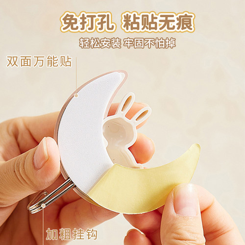 挂钩强力粘胶粘钩免打孔宿舍门后墙壁钩子厨房贴墙承重粘贴无痕钉 - 图1