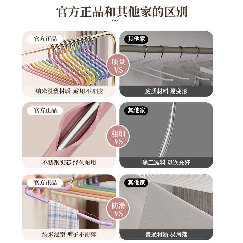 鹅型裤架家用收纳挂裤子专用神器无痕防滑裤挂裤夹衣架多功能挂架 - 图1