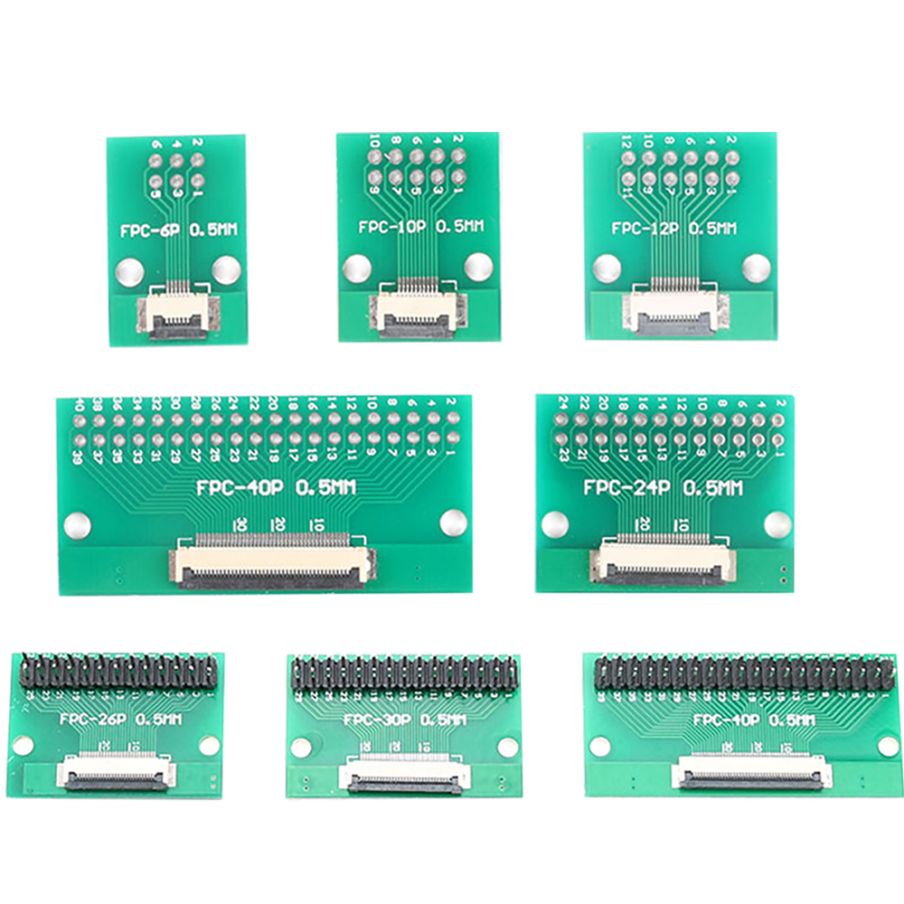 FPC/FFC软排线转接板0.5MM 1.0MM转直插2.54焊好排针软排线转接座 - 图0