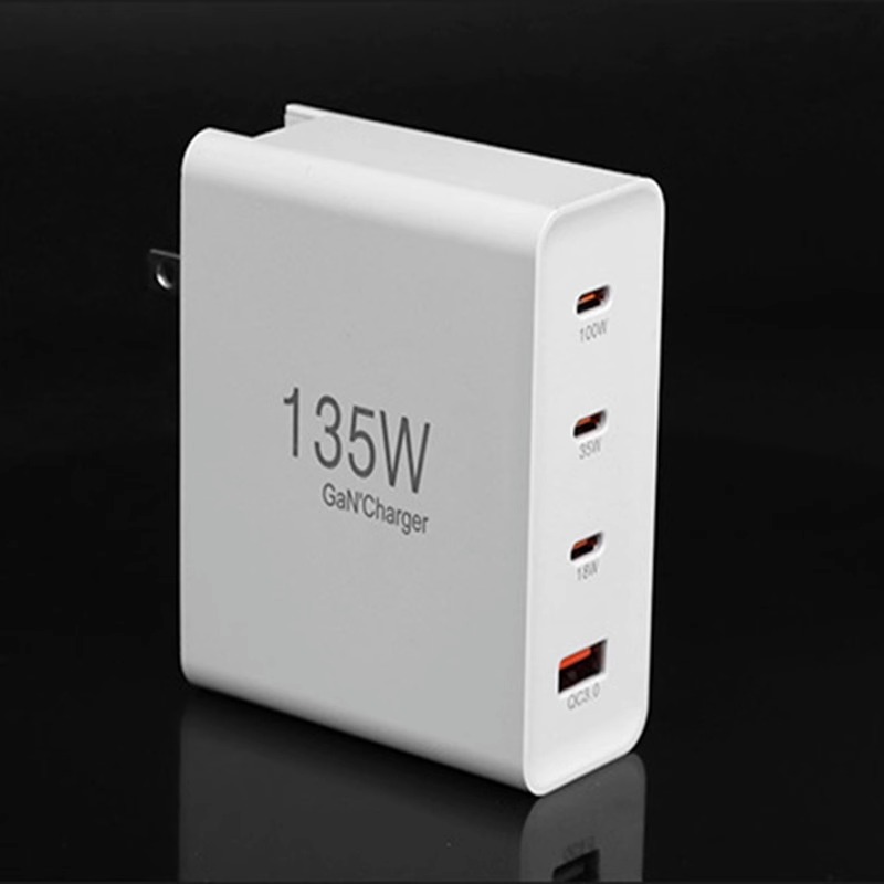 135W PD GaN Charger USB Type C QC3.0 Wall Charger Laptop 135W氮化镓充电器插头PD快充笔记本电脑便携充