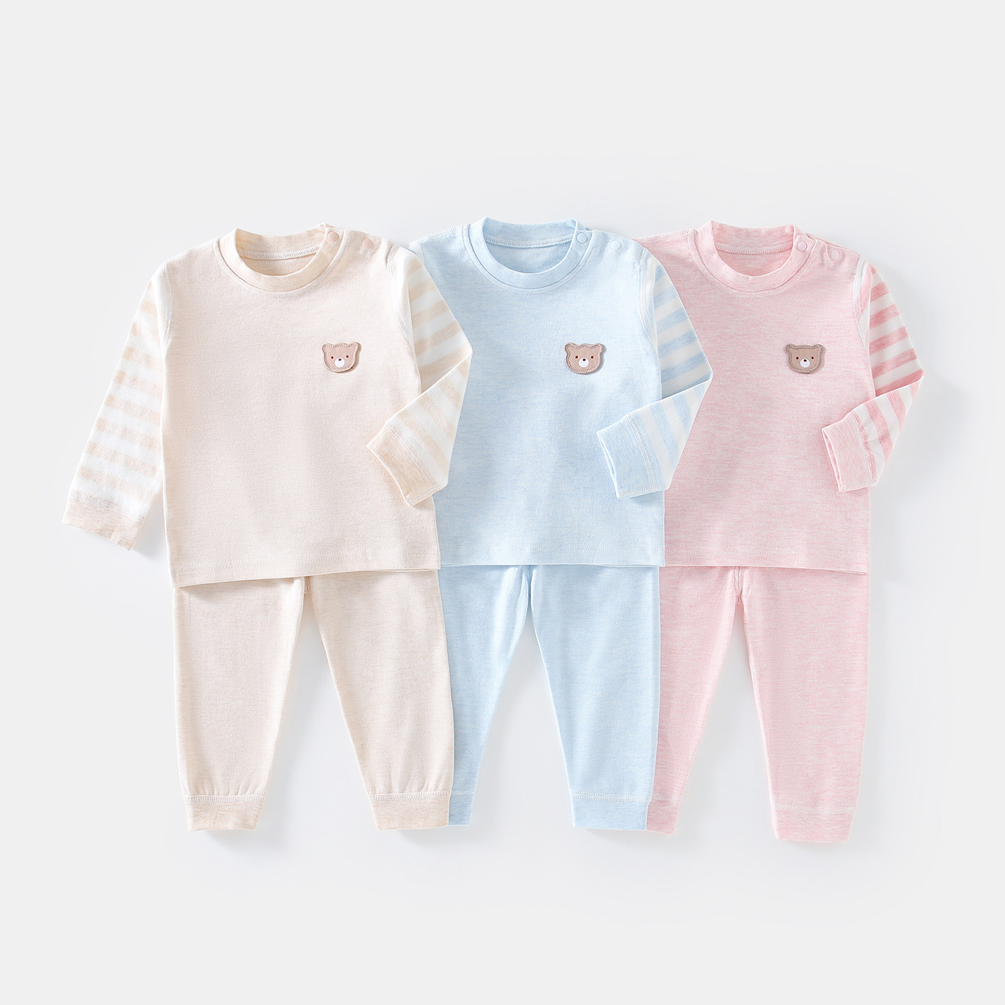 婴儿内衣套装春装宝宝秋衣秋裤新生幼儿春秋分体纯棉无骨打底衣服,淘宝优惠券,粉丝福利购,淘宝优惠卷