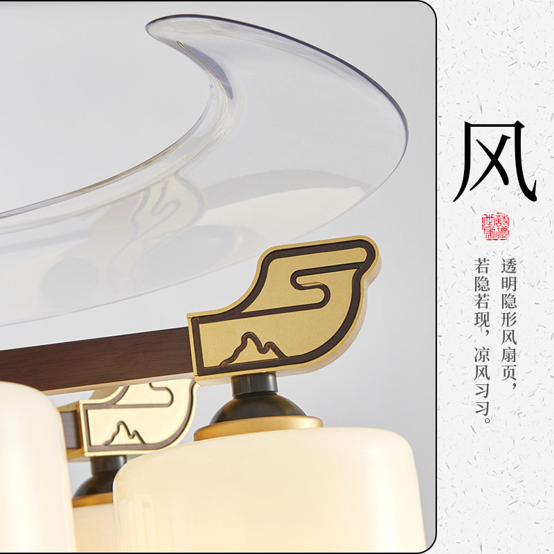 新中式吊灯轻奢大气客厅灯中国风餐厅卧室别墅复式楼灯罩朝下灯具,淘宝优惠券,粉丝福利购,淘宝优惠卷