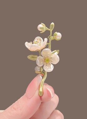 文艺茉莉花胸针植物花朵胸花