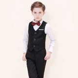 Детский костюм мальчика цветочника, платье девочки цветочницы, наряд для музыкальных выступлений для мальчиков, жилет, классический костюм