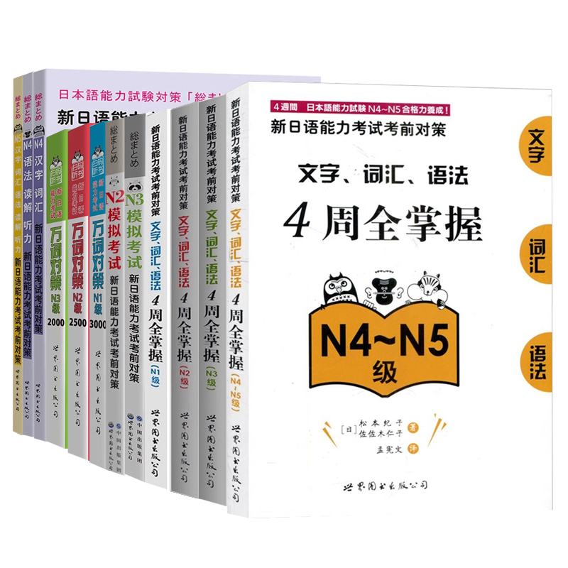 正版日语教材新日语能力考试考前对策N1N2N3N4N5词汇语法听力读解模拟考试万词对策日语核心考点听力语法读解日语测试新标准词汇书-图3