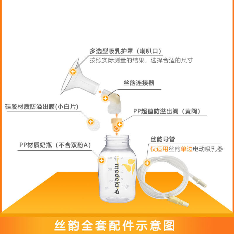 美德乐丝韵配件全套电动奶瓶连接器 依箱母婴吸奶器