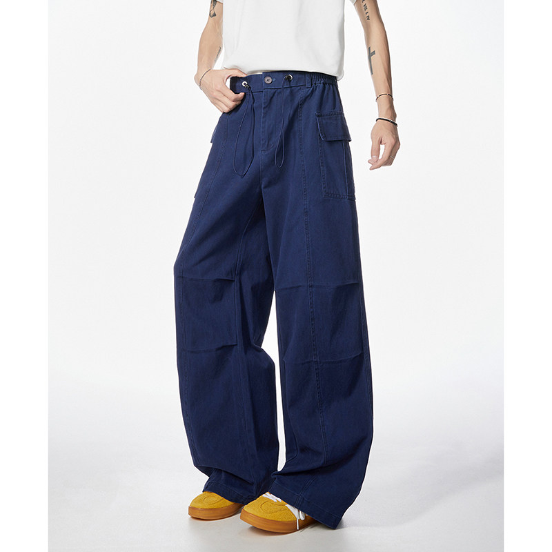 班尼路纯棉工装阔腿裤男春秋季2026新款男士宽松直筒休闲长裤子E,淘宝优惠券,粉丝福利购,淘宝优惠卷