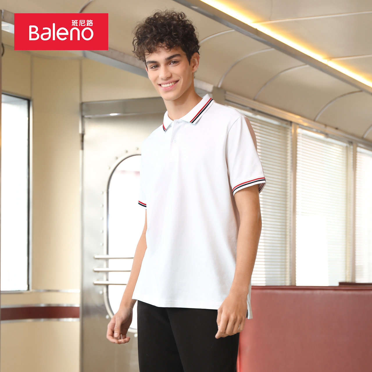 班尼路春夏新款男潮牌短袖polo衫 baleno班尼路Polo衫