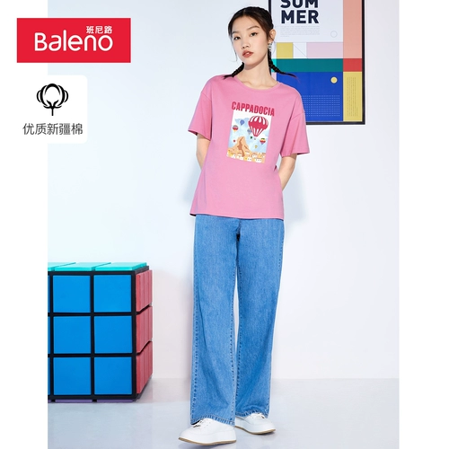 Летняя японская хлопковая футболка с коротким рукавом для отдыха