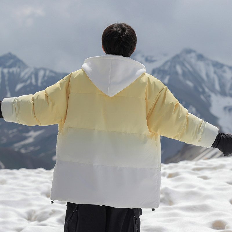 班尼路美式渐变假两件棉服男冬季2026新款男士连帽加厚保暖外套E,淘宝优惠券,粉丝福利购,淘宝优惠卷