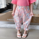 Средство от комаров, тонкие летние штаны для девочек, цветочный принт