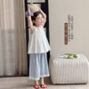 Girls' fungus-edged doll shirt summer 2026 new children's summer great-looking sleeveless shirt children's clothing shirt