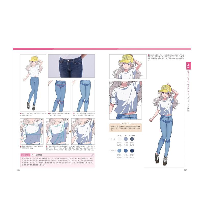 【预售】服装褶皱描绘教室 ラフから涂りまで、全工程を彻底解说！　「服のシワ」の描き方教室 原版日文插画技法 - 图1