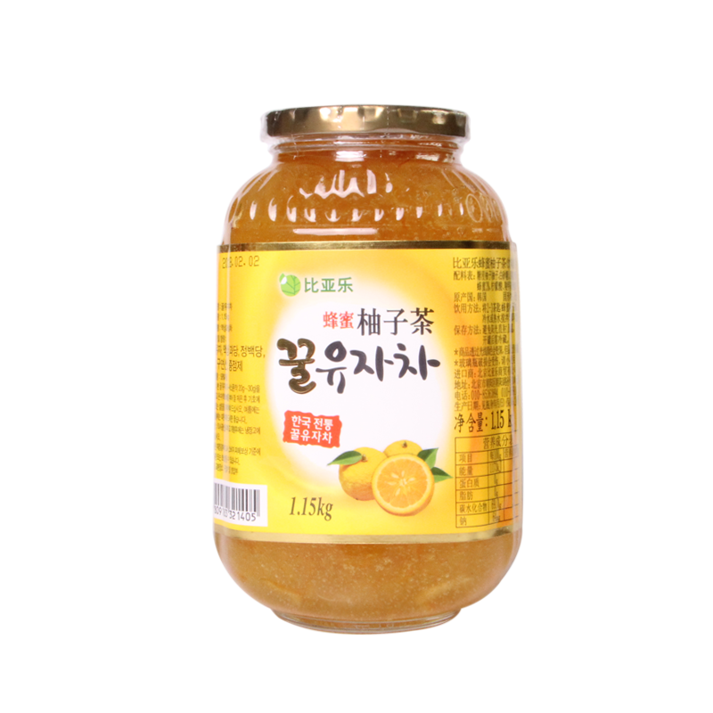 比亚乐柚子茶罐装1150g韩国冲饮 博瓦纳食品蜂蜜果味茶