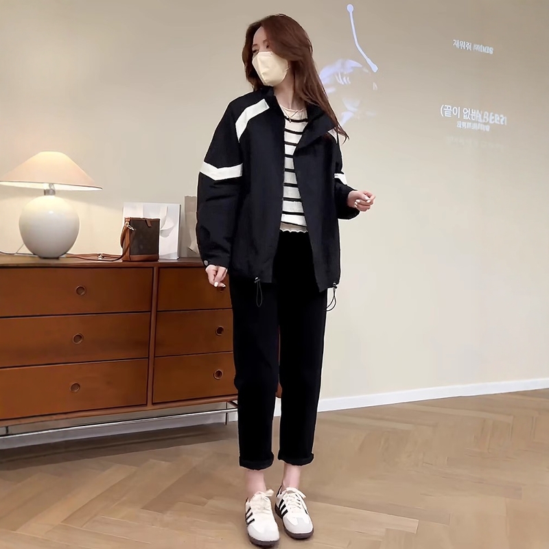 150小个子穿搭短款冲锋衣外套女2025秋季新款休闲宽松夹克上衣145 - 图2