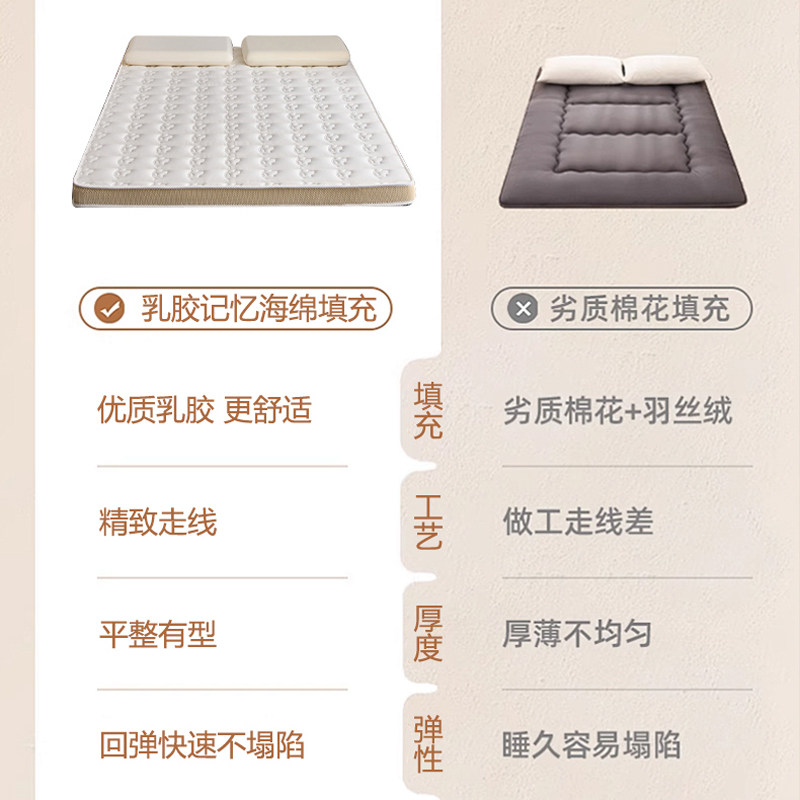 A类乳胶记忆棉床垫定制任意尺寸儿童可折叠垫定做专用榻榻米软垫,淘宝优惠券,粉丝福利购,淘宝优惠卷