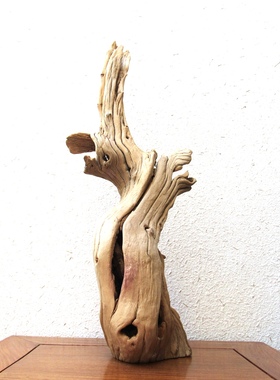 千年胡杨风化老木原木随形根艺摆件自然禅意艺术创意家居收藏饰品