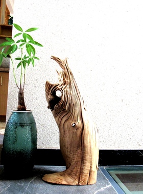 千年胡杨风化老木原木随形根艺摆件自然禅意艺术创意家居收藏饰品