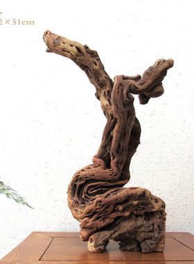 天然风化陈化沉水木枯木整体随形根雕根艺摆件家居新中式软装饰品