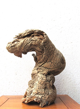 千年胡杨风化老木原木随形根艺摆件自然禅意艺术创意家居收藏饰品