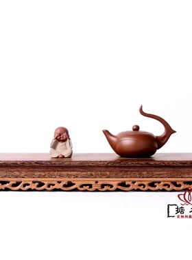 佛像底座长方形花瓶石头红木雕刻