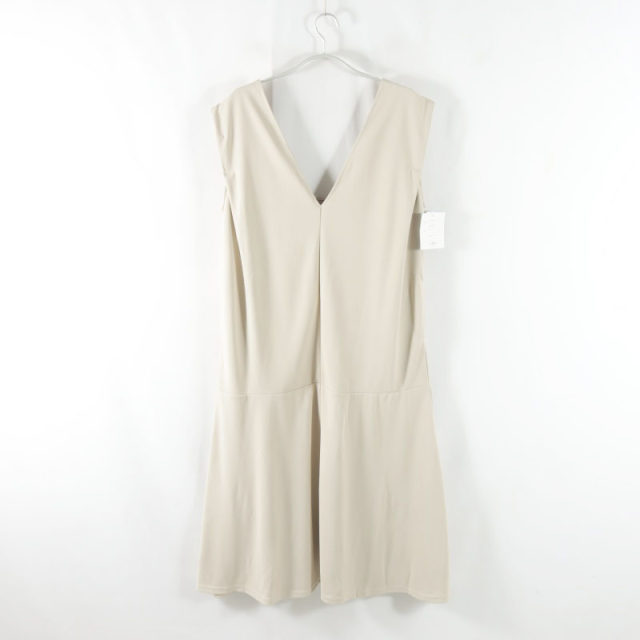 Daily loose skirt solid color round neck dress