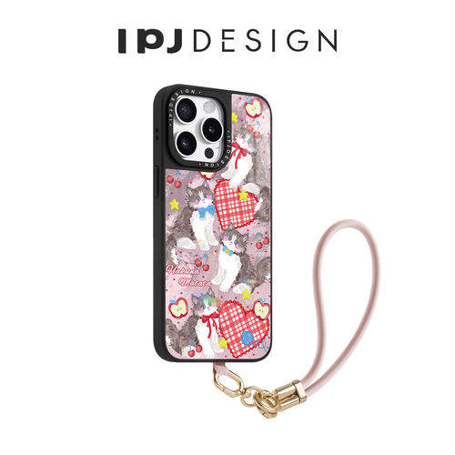 IPJ彩色格纹星星苹果挂绳冰川纹手机壳17适用iphone16promax苹果15PRO华为手机壳mate小米15套12卡通防摔 - 图2