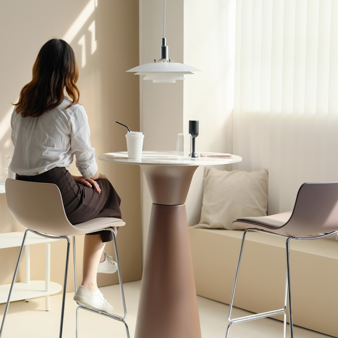 北欧简约小户型阳台吧台桌家用现代吧台咖啡高脚桌酒吧圆形高桌子,淘宝优惠券,粉丝福利购,淘宝优惠卷