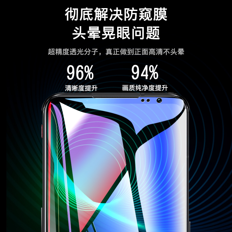 创霸旗舰店努比亚红魔6pro钢化膜红魔6防窥膜nubia防窥手机膜全屏覆盖por电竞游戏六6代原装全包防偷窥屏保护贴膜防指纹3