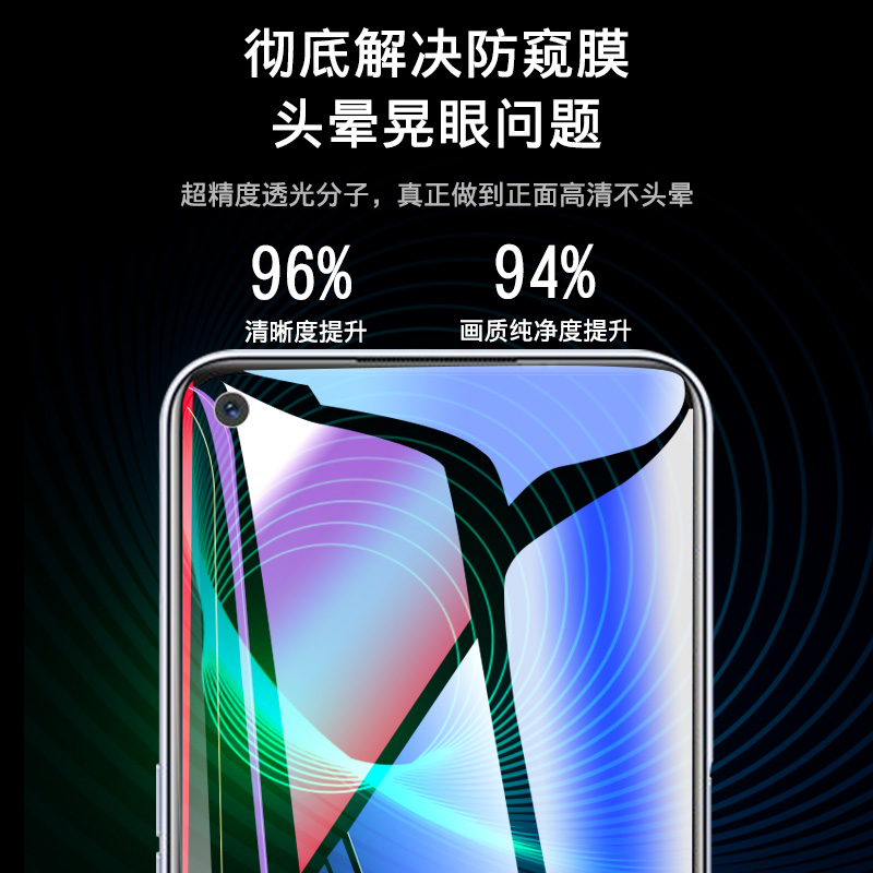 创霸旗舰店realmev5钢化膜防窥膜realme真我v5全屏覆盖oppo防窥手机膜贴膜realmev3防偷窥屏原装全包无白边v3原厂保护膜2