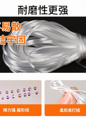 文玩线串珠线耐磨扁丝弹力线