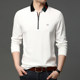Hengyuanxiang pure cotton men's lapel zipper long sleeve t-shirt