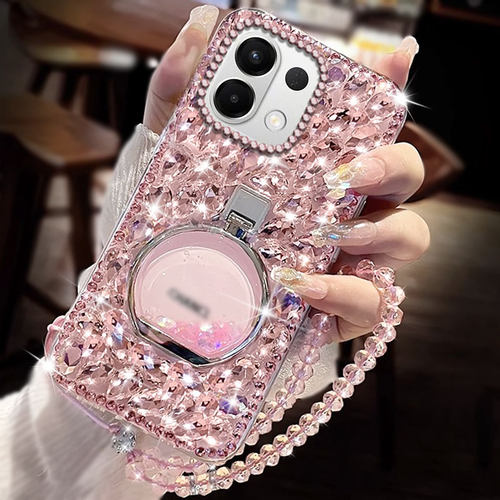 满钻奢华香水瓶水钻适用OPPOk12s手机壳防摔A1x新品K11全包k13小众A97 女款A2m外壳k12x高级感A3镶钻A3 - 图0