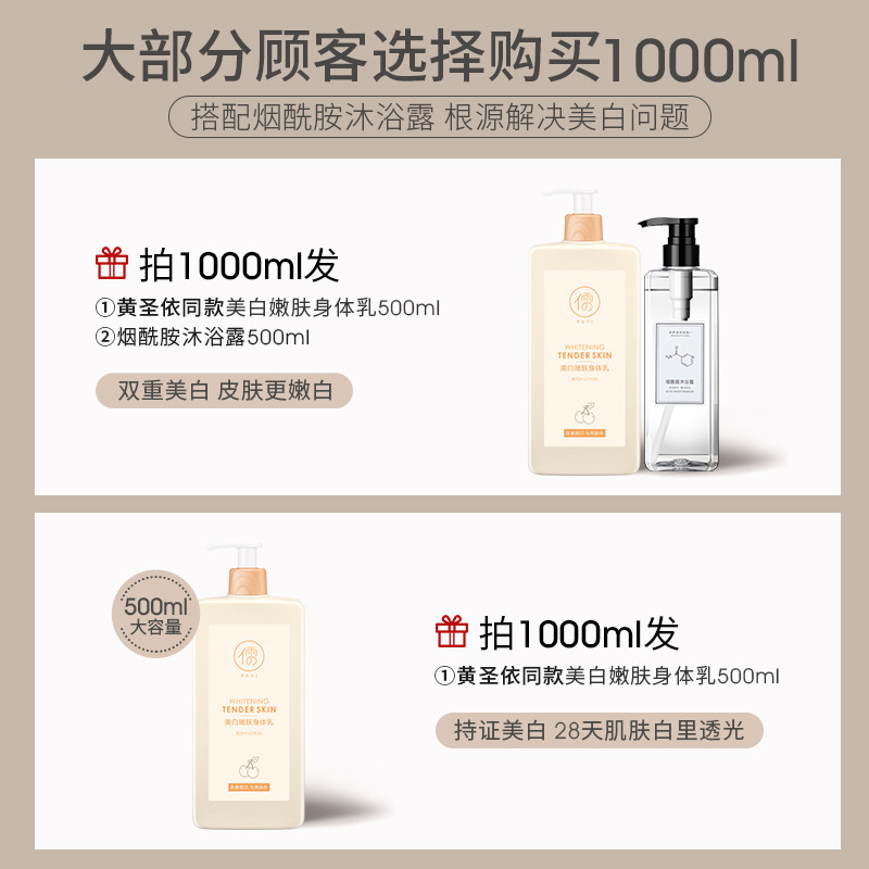 儒意李佳琦推荐美白身体乳烟酰胺 儒意化妆品身体乳/霜