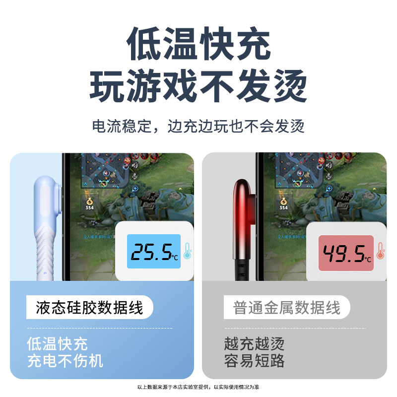 能适弯头typec充电线66W数据线适用华为荣耀iqoo小米器typec手机6a超级快充p40p50安卓闪充tpc加长游戏i9