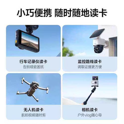 能适适用ccd佳能相机读卡器三合一适用尼康大疆索尼内存卡 - 图1