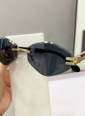 2025春夏新款小脸墨镜女防紫外线大脸显瘦高级感太阳镜街拍潮度假