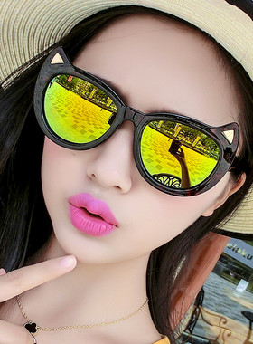 清仓捡漏墨镜优雅女潮明星款眼镜圆形太阳镜女士圆脸韩国复古眼睛