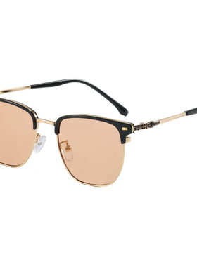 时尚ins风网红墨镜女大脸显瘦高级感拍照凹造型防紫外线太阳镜潮