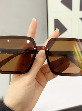 gm墨镜女2025年新款网红太阳镜男潮时尚黑色眼镜大脸显瘦防紫外线