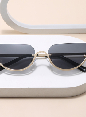 高级感墨镜女大脸显瘦拍照凹造型ins潮太阳眼镜防紫外线时尚半框