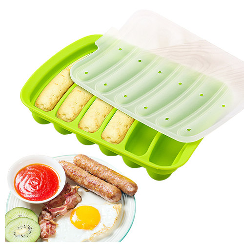 香肠模具宝宝辅食模具儿童肉肠火腿肠蒸肠磨具硅胶婴儿自制可蒸做 - 图0